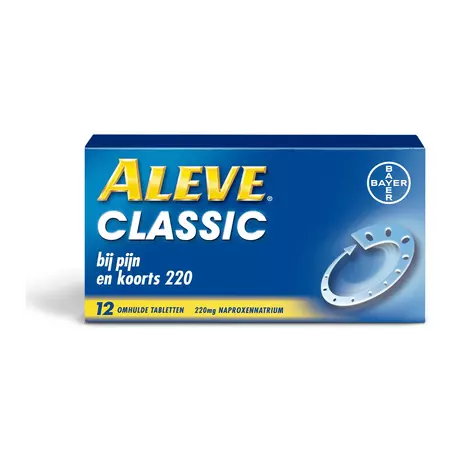 Aleve Classic Bij Hoofdpijn Griep Verkoudheid en Koorts Tabletten 12 stuks