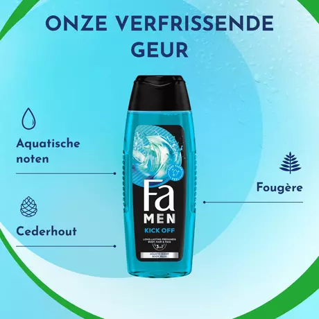 Fa Men Kick-off Douchegel & Shampoo 250 ML