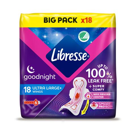 Libresse Ultra Night Maandverband Big Pack 18 stuks