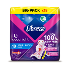 Libresse Ultra Night Maandverband Big Pack 18 stuks