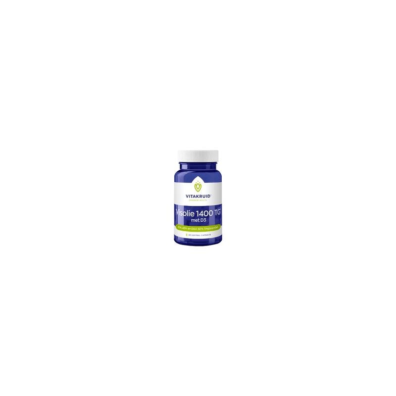 Vitakruid Visolie 1400 TG met D3 Softgel Capsules 30 stuks
