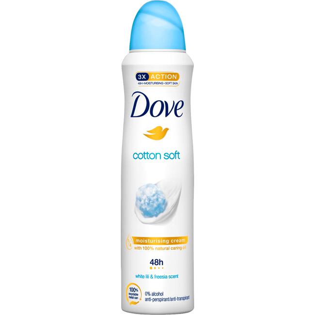 Dove Deodorant Spray Cotton Soft Anti-Transpirant 150 ML