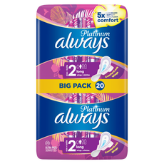 Always Platinum Maandverband Met Vleugels Long 20 Stuks