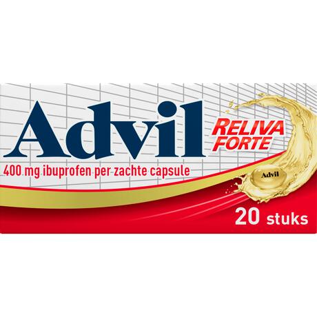 Advil Reliva Forte Liquid-Caps 400 mg Ibuprofen voor Pijn en Koorts 20 stuks