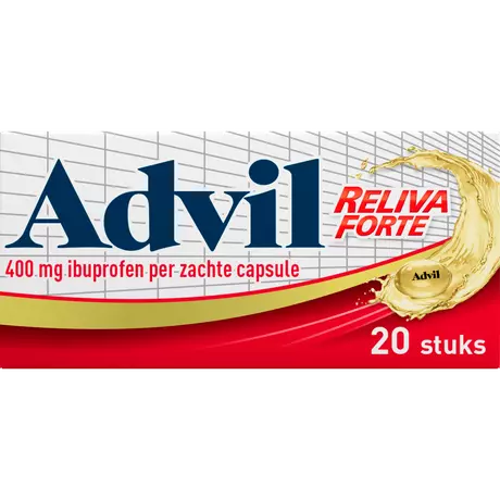 Advil Reliva Forte Liquid-Caps 400 MG Ibuprofen voor Pijn en Koorts 20 stuks