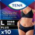 TENA Silhouette Plus Low Waist Wegwerp Broekjes Zwart L 10 stuks