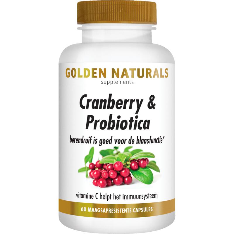 Golden Naturals Cranberry & Microbiotica Capsules 60 stuks