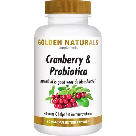 Golden Naturals Cranberry & Microbiotica Capsules 60 stuks