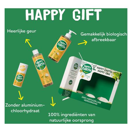 Happy Earth Giftset Jasmine Ho Wood Deo, Douchegel, Handzeep