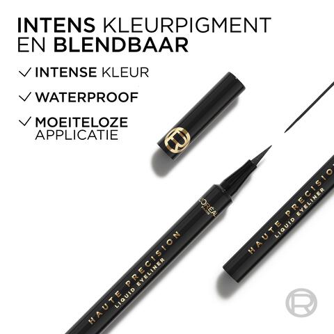 L'Oréal Paris Haute Precision Eyeliner 01 Noir Silk Zwart