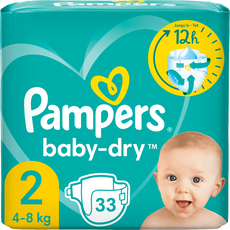 Pampers Baby-Dry Luiers Maat 2 4KG-8KG 33 stuks
