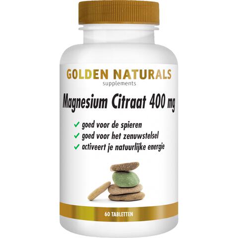 Golden Naturals Magnesium Citraat 400 mg Tabletten 60 stuks