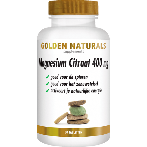 Golden Naturals Magnesium Citraat 400 MG Tabletten 60 stuks