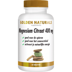 Golden Naturals Magnesium Citraat 400 mg Tabletten 60 stuks