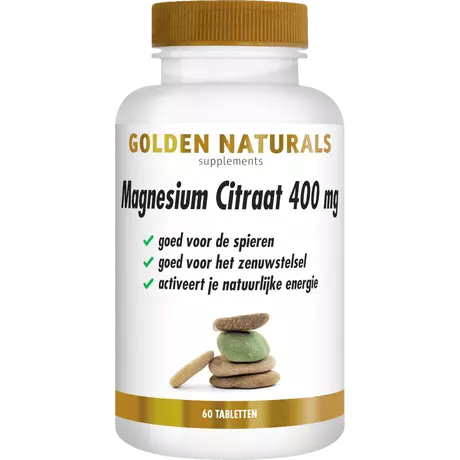 Golden Naturals Magnesium Citraat 400 MG Tabletten 60 stuks