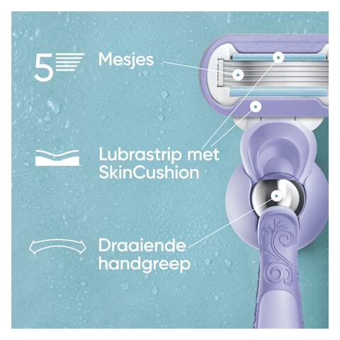 Gillette Venus Deluxe Smooth Swirl Extra Glad Scheersysteem 5 Blades