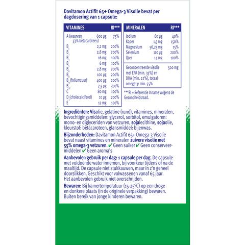Davitamon Actifit 65+ Omega 3 Visolie Capsules