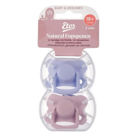 Etos Fopspeen 18+ Maanden Roze/Violet 2 stuks
