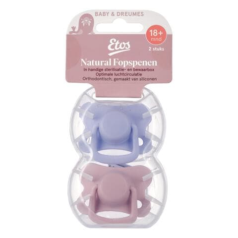 Etos Fopspeen 18+ Maanden Roze/Violet 2 stuks