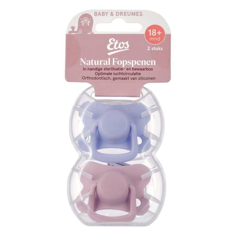 Etos Fopspeen 18+ Maanden Roze/Violet 2 stuks