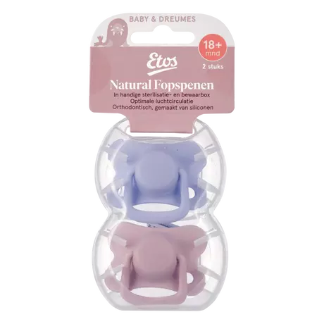 Etos Fopspeen 18+ Maanden Roze/Violet 2 stuks