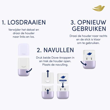 Dove Violet Antiperspirant Deodorant Refillable Starter Kit