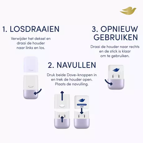 Dove Violet Antiperspirant Deodorant Refillable Starter Kit