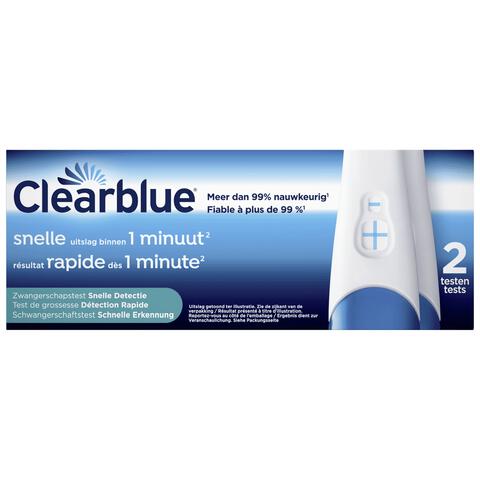 Clearblue Snelle Detectie Zwangerschapstest 2 Stuks