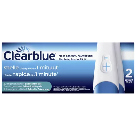Clearblue Snelle Detectie Zwangerschapstest 2 stuks