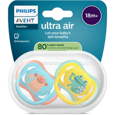 Philips Avent Ultra Air – Ademend en lichtgewicht fopspeen (18mnd+) – 2 stuks -  Mixpack -SCF349/49