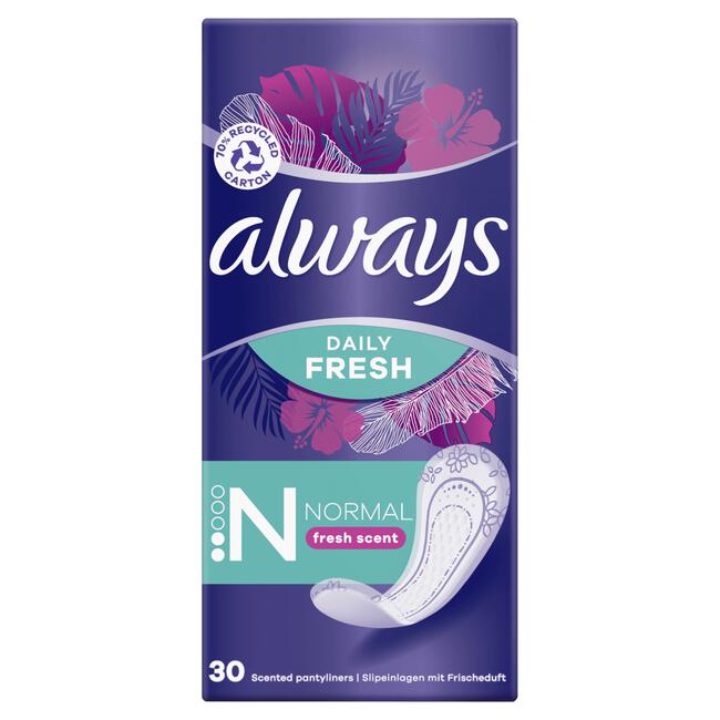 Always Daily Fresh Inlegkruisjes Normal 30 Stuks