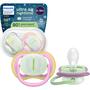 Philips Avent Ultra Air Night – Glow-in-the-dark fopspeen (6-18  mnd) – 2 stuks - SCF376/29