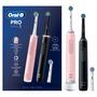 Oral-B Pro 3 3900N Zwart & Roze 2 Elektrische Tandenborstels
