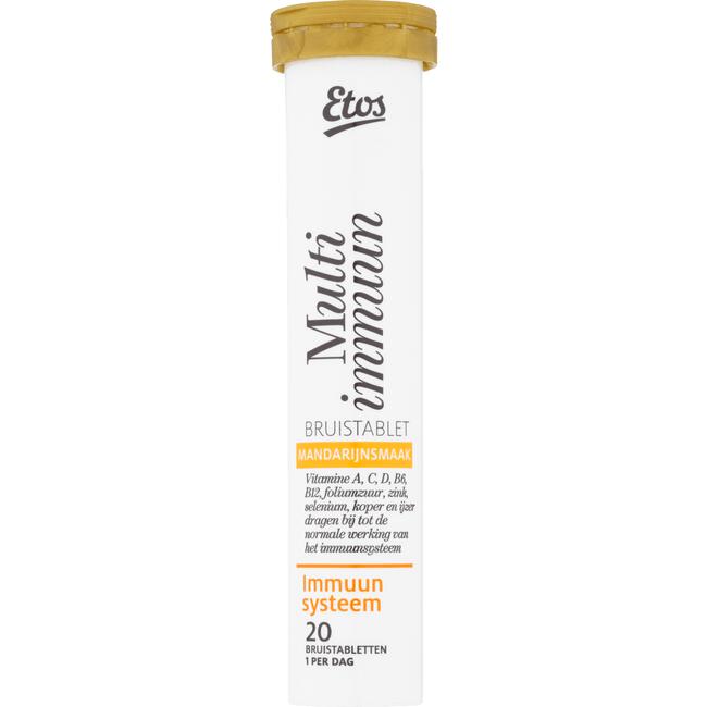Etos Multi Immuun Bruistablet Mandarijnsmaak 20 tabletten