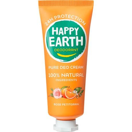 Happy Earth 100% Natuurlijke Rose Petitgrain Deodorant Crème 40 ML