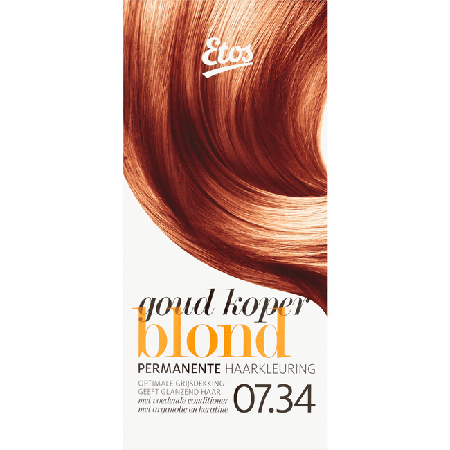Etos Permanente Haarkleuring 07.34 Goud Koper Blond