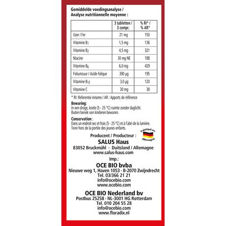 Floradix Ijzer Lactose vrij Tabletten 147 stuks