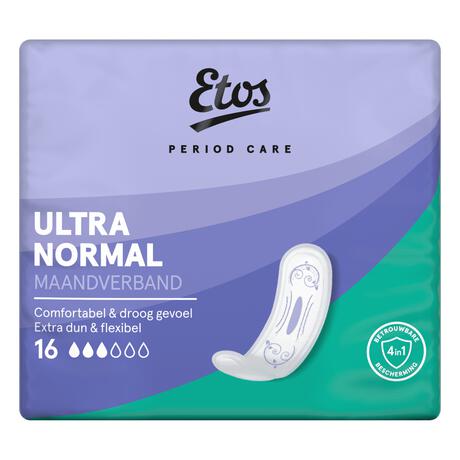 Etos Ultra Maandverband Normal 16 stuks