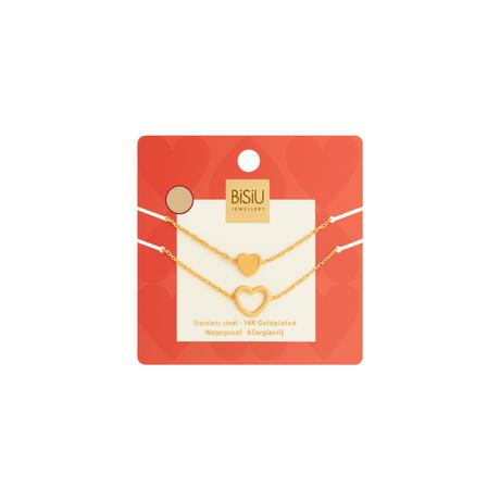 BiSjU Jewellery Valentijn Armband harten set van 2