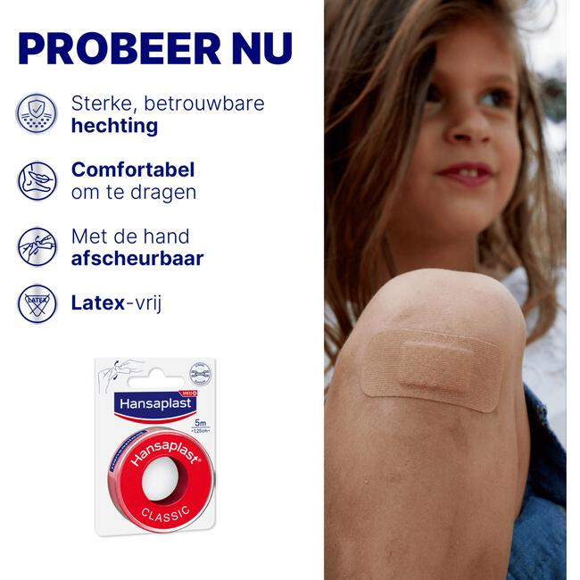 Hansaplast Classic Hechtpleister 5 M x 1,25 CM