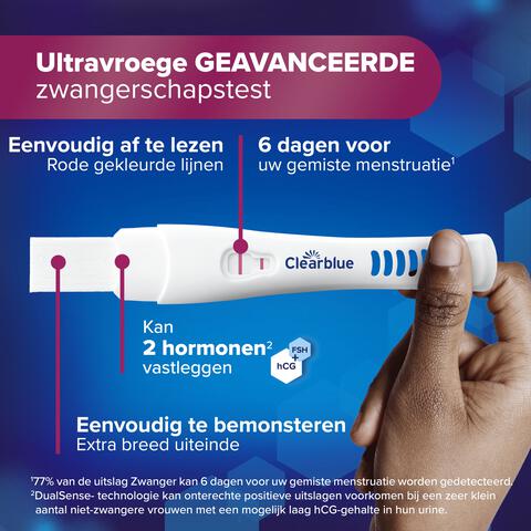 Clearblue Vroege Geavanceerd Detectie Zwangerschapstest 2 Stuks