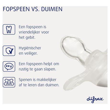 Difrax Fopspeen Naturel Pink Opal 20 Maanden