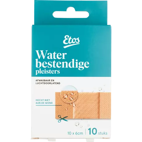 Etos Waterbestendige Pleisterstrips 10 x 6 CM 10 stuks