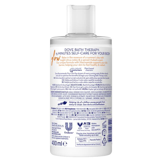 Dove Bath Therapy Glow Badschuim & Douchegel 400 ML