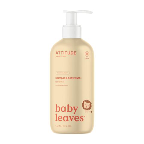 ATTITUDE Baby Leaves 2-in-1 Shampoo & Body Wash Peer & Nectar 473 ML