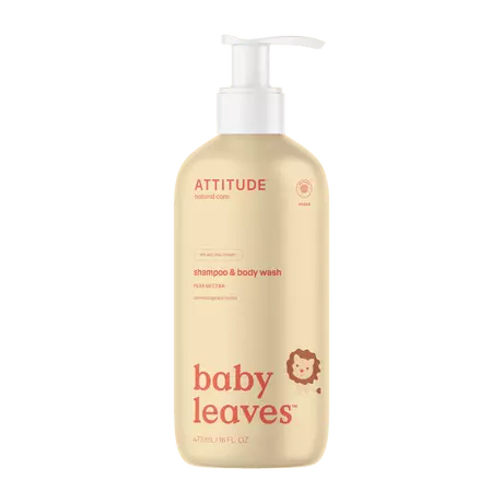 ATTITUDE Baby Leaves 2-in-1 Peer & Nectar Shampoo & Body Wash 473 ML
