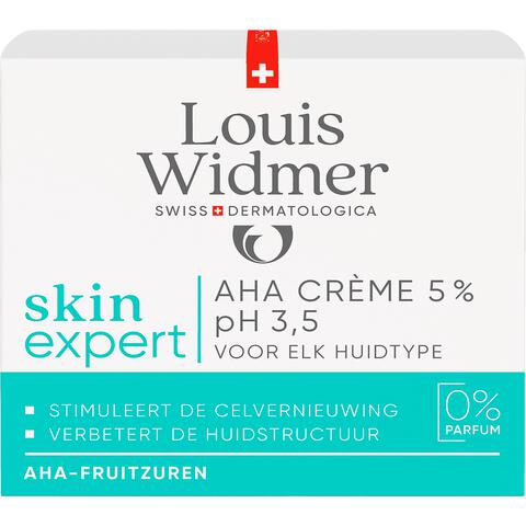 Louis Widmer Skinexpert Aha Cr�me 5% Ph 3,5 Zonder Parfum 50 ML