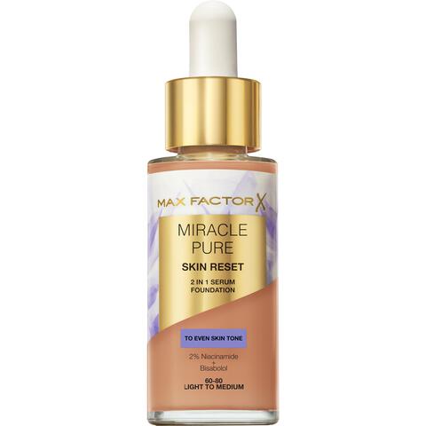 Max Factor Miracle Pure Serum Foundation 60-80 Light To Medium 30 ML