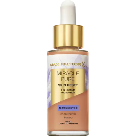Max Factor Miracle Pure Serum Foundation 60-80 Light To Medium 30 ML