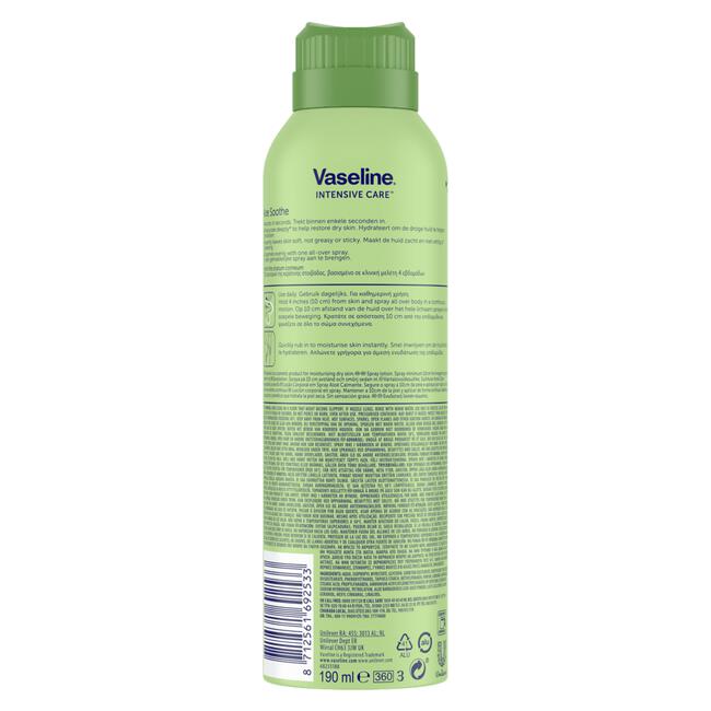 Vaseline Intensive Care Aloe Soothe Bodylotion Spray 190 ML